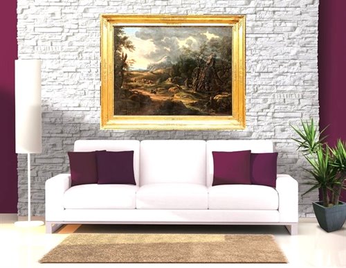 "Paysage avec berger et troupeaux"